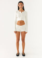 Adria Long Sleeve Cardigan - Ivory